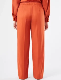 Marina Rinaldi Pantalon en sergé ROUILLE Sale