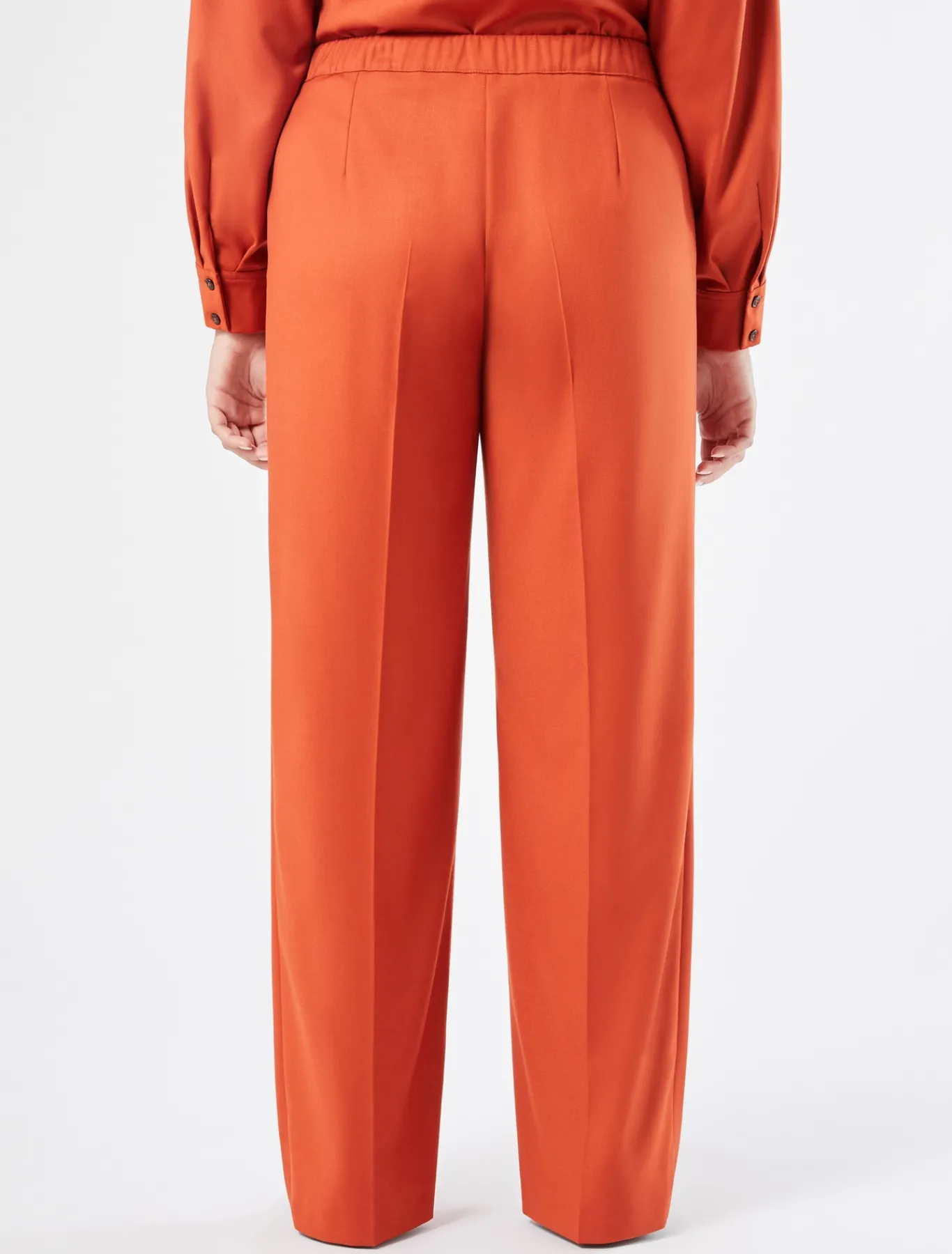 Marina Rinaldi Pantalon en sergé ROUILLE Sale