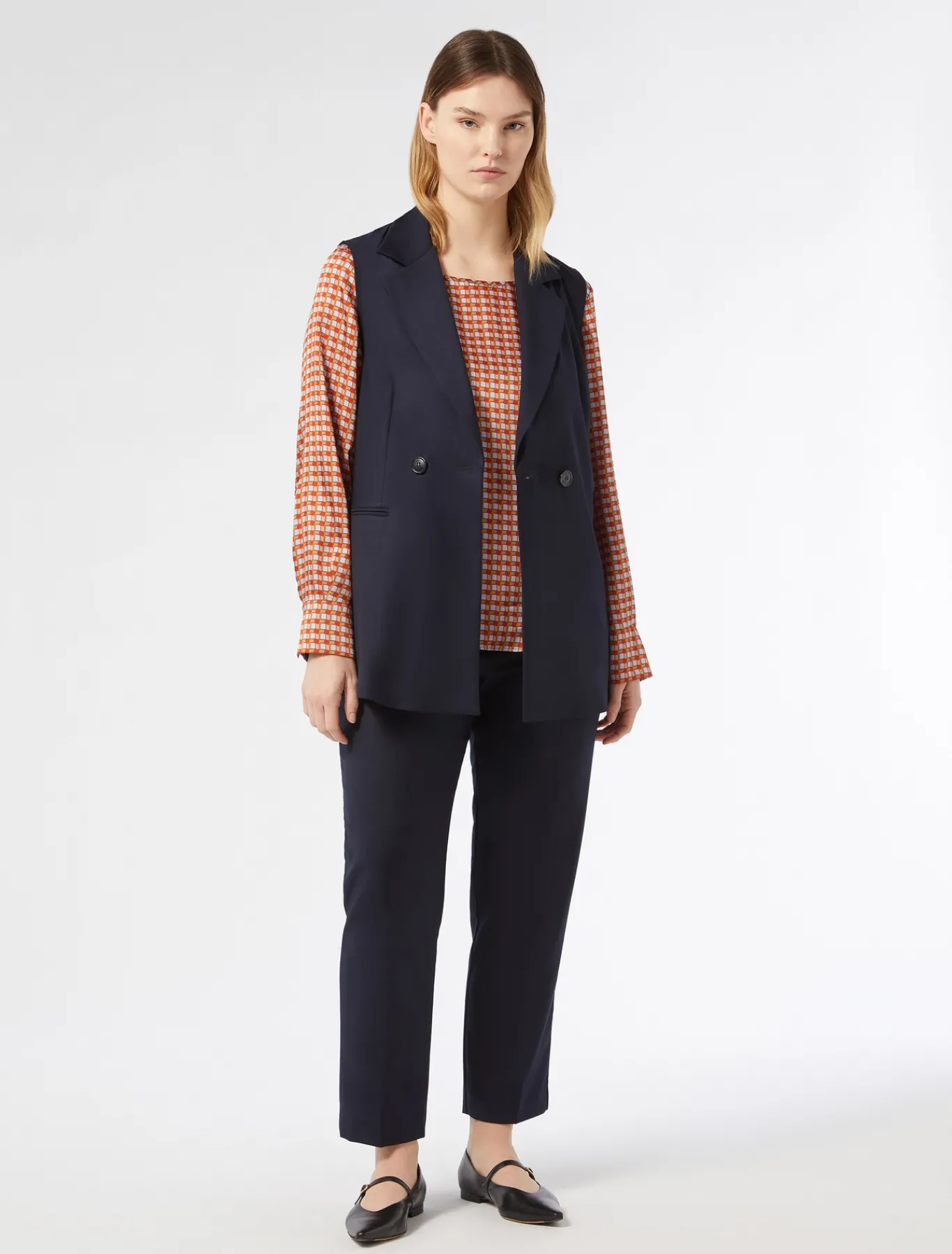 Marina Rinaldi Pantalon en sergé BLEUNUIT Clearance