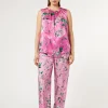 Marina Rinaldi Pantalon en sergé de soie ROSE Hot
