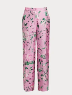 Marina Rinaldi Pantalon en sergé de soie ROSE Hot