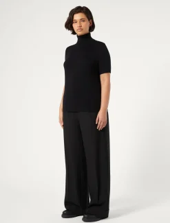 Marina Rinaldi Pantalon en sergé de viscose mélangée NOIR Discount