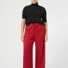 Marina Rinaldi Pantalon en sergé de viscose mélangée ROUGE Discount