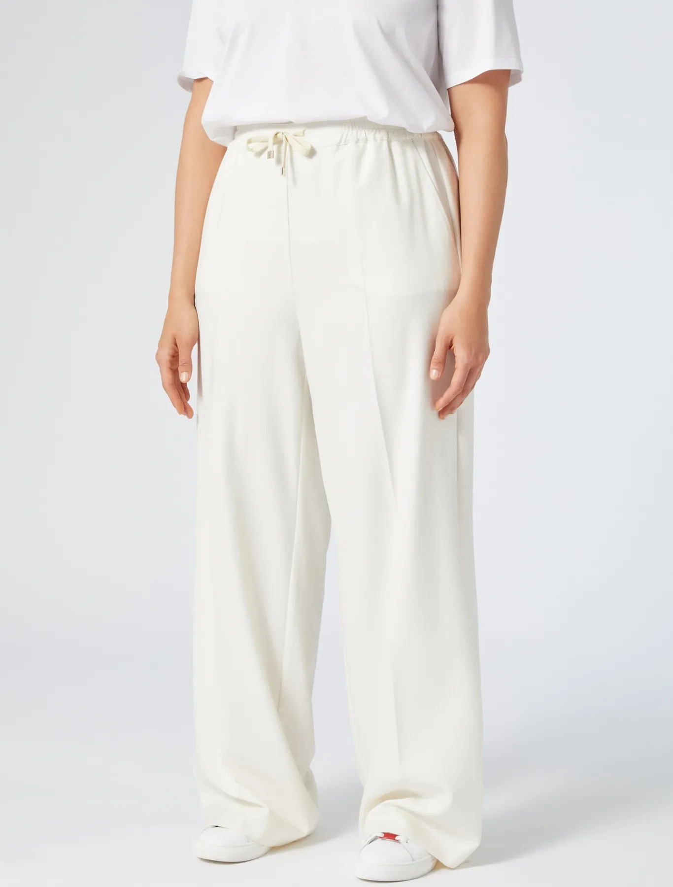 Marina Rinaldi Pantalon en sergé de viscose IVOIRE Hot
