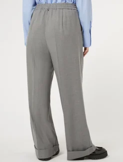 Marina Rinaldi Pantalon en sergé de viscose mélangée GRISMOYEN Hot