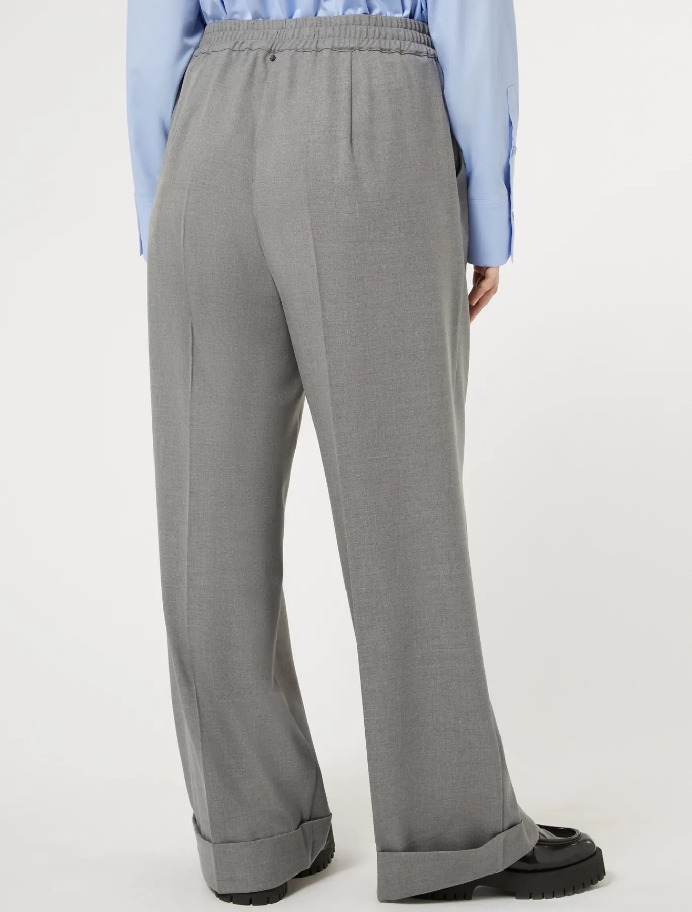 Marina Rinaldi Pantalon en sergé de viscose mélangée GRISMOYEN Hot