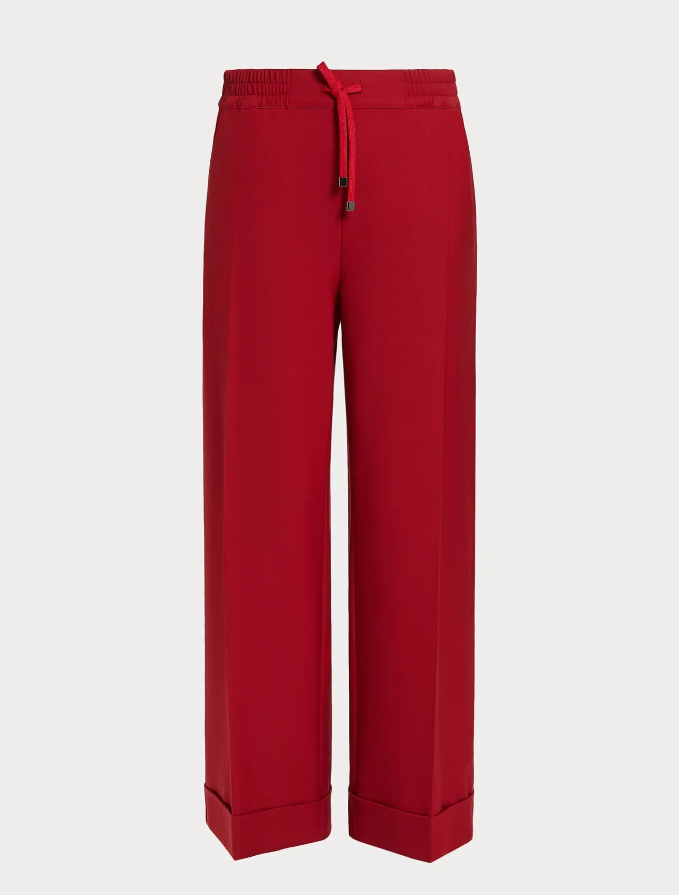 Marina Rinaldi Pantalon en sergé de viscose mélangée ROUGE Discount