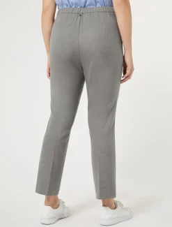 Marina Rinaldi Pantalon en sergé de viscose mélangée GRISMOYEN Discount