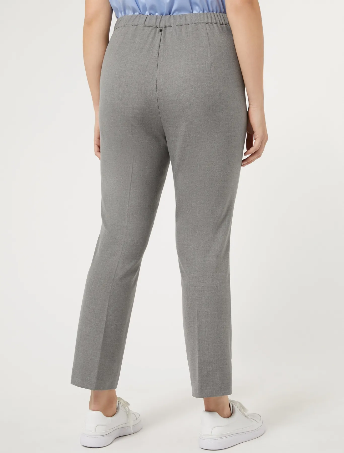Marina Rinaldi Pantalon en sergé de viscose mélangée GRISMOYEN Discount