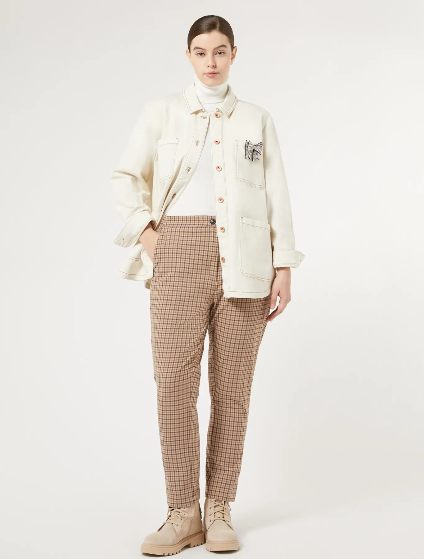 Marina Rinaldi Pantalon en sergé de viscose mélangée ROSE New