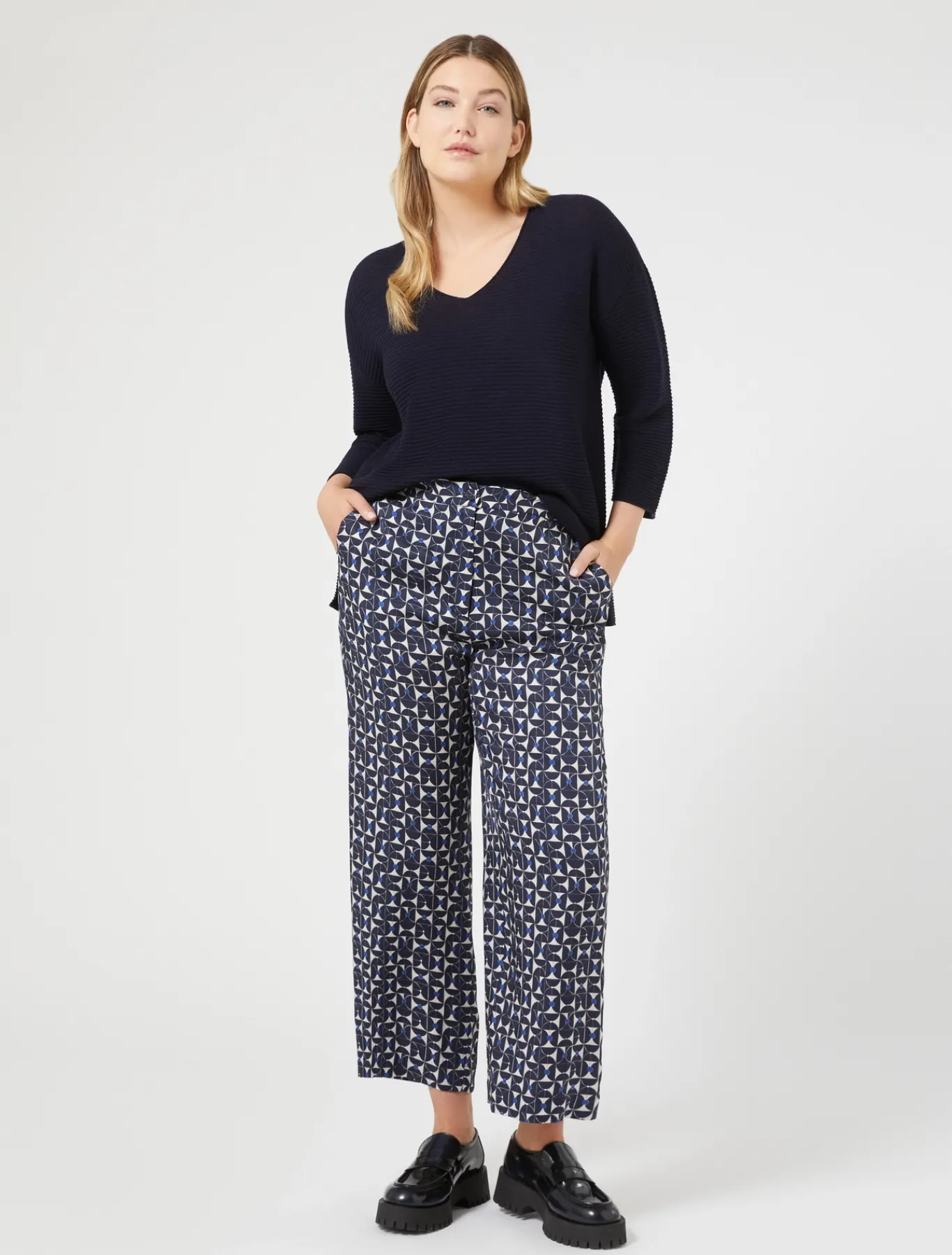 Marina Rinaldi Pantalon en sergé imprimé BLEUMARINE Sale