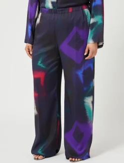 Marina Rinaldi Pantalon en sergé imprimé NOIR Best