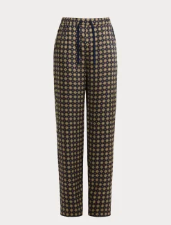Marina Rinaldi Pantalon en sergé imprimé BLEUNUIT Fashion