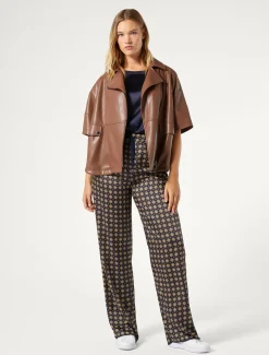 Marina Rinaldi Pantalon en sergé imprimé BLEUNUIT Fashion