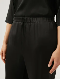 Marina Rinaldi Pantalon en tissu bouclé brillant NOIR New