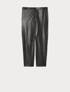 Marina Rinaldi Pantalon en tissu enduit NOIR Online