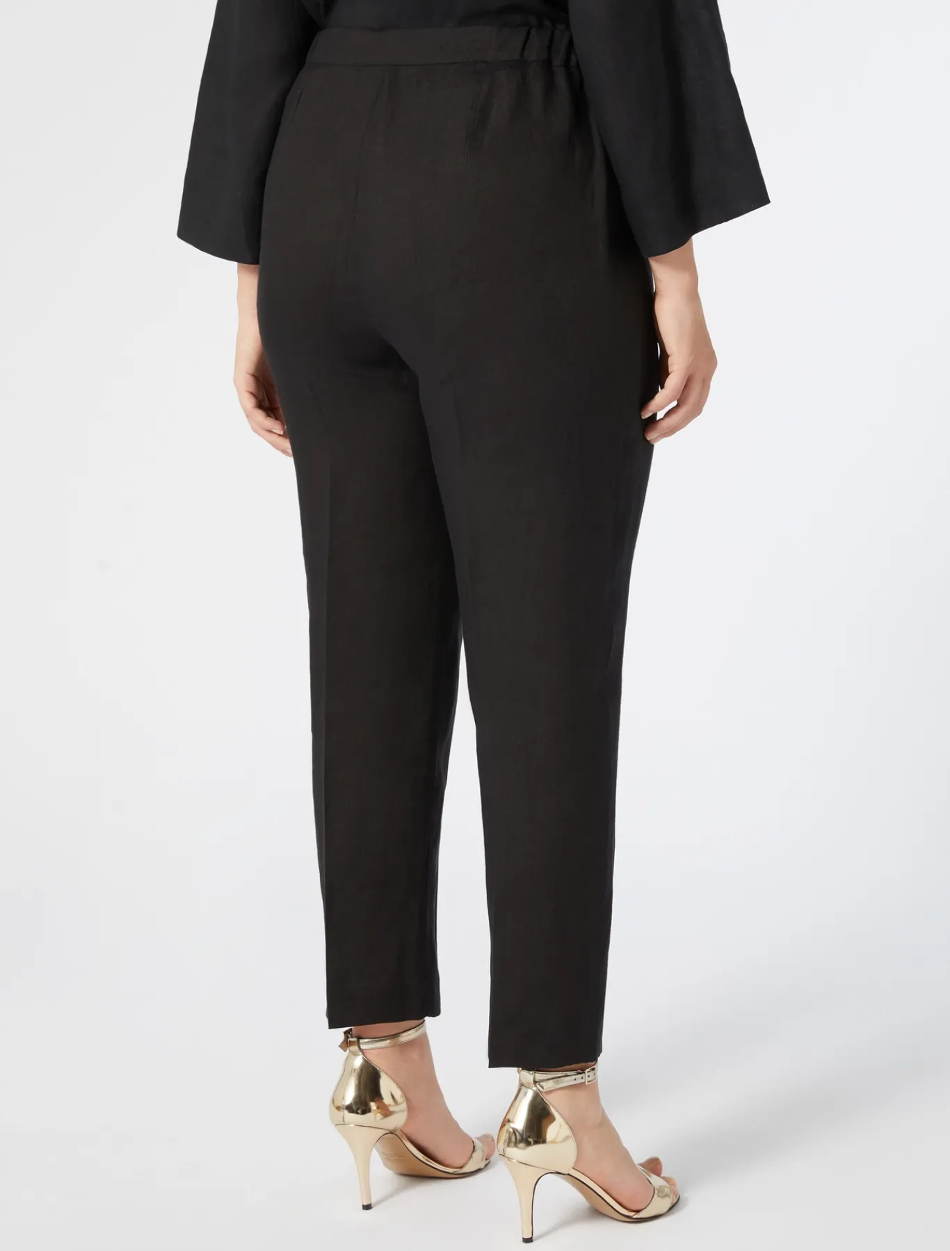 Marina Rinaldi Pantalon en tissu enduit NOIR New