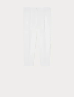 Marina Rinaldi Pantalon en tissu enduit BLANC Outlet