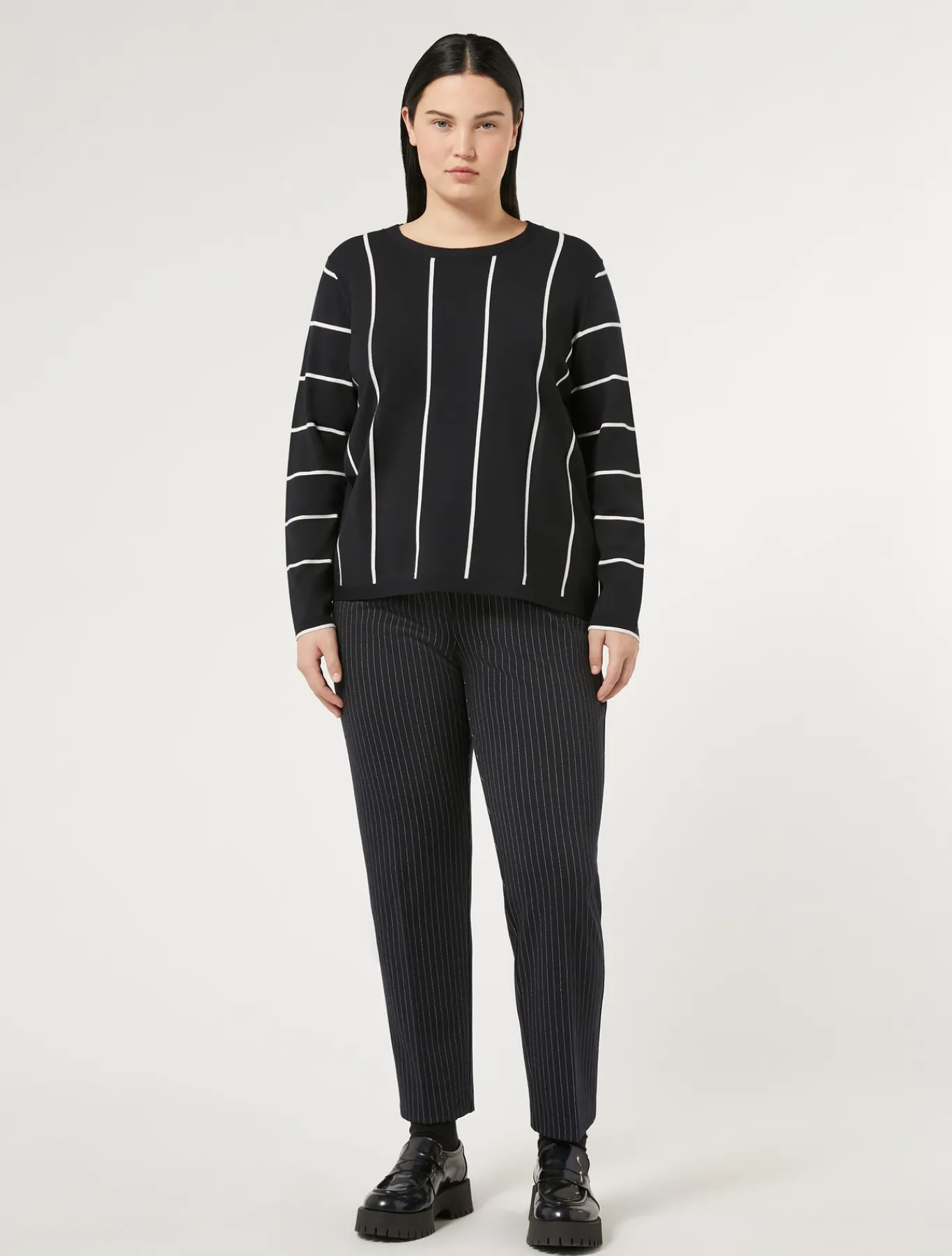 Marina Rinaldi Pantalon en tissu point Milano BLEUMARINE Fashion