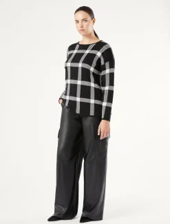 Marina Rinaldi Pantalon en tissu technique NOIR Outlet