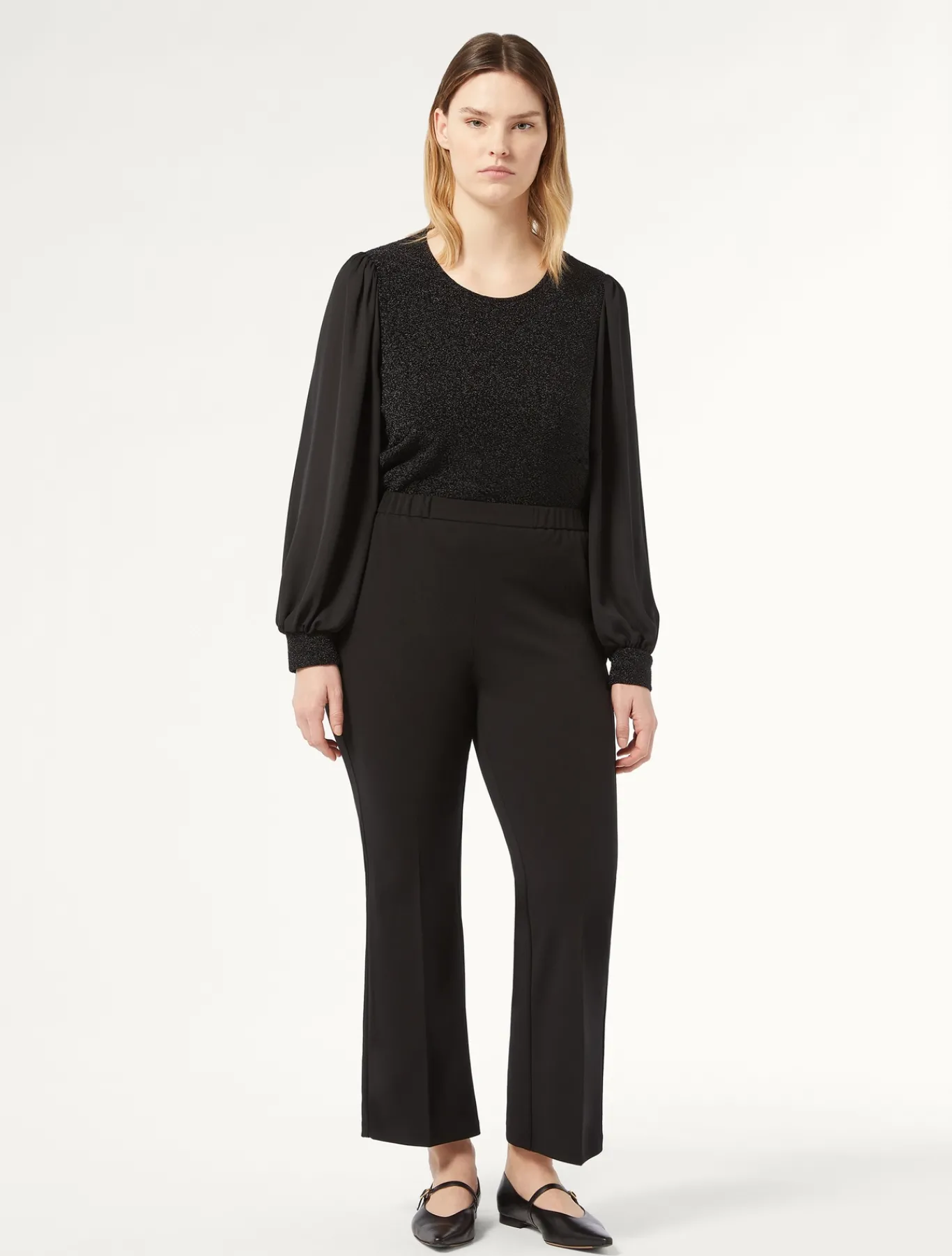 Marina Rinaldi Pantalon en tissu technique NOIR Clearance