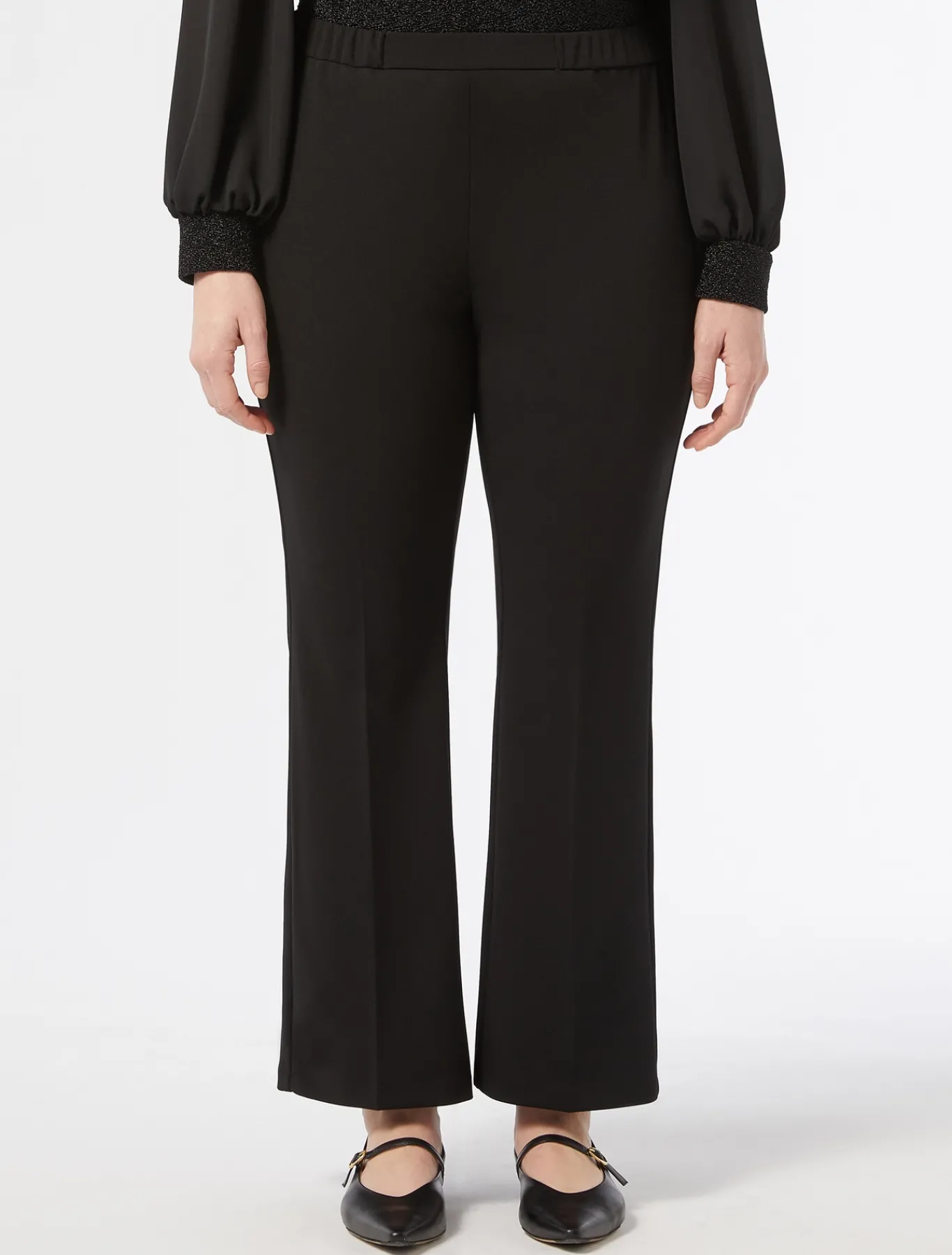 Marina Rinaldi Pantalon en tissu technique NOIR Clearance