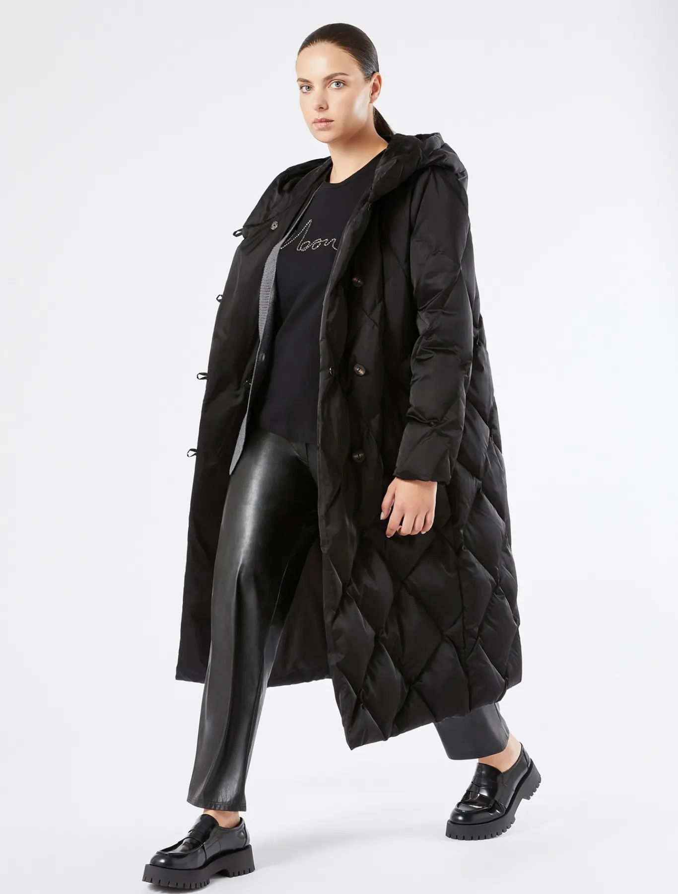 Marina Rinaldi Pantalon en tissu technique NOIR Best