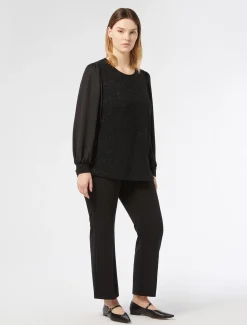Marina Rinaldi Pantalon en tissu technique NOIR Clearance