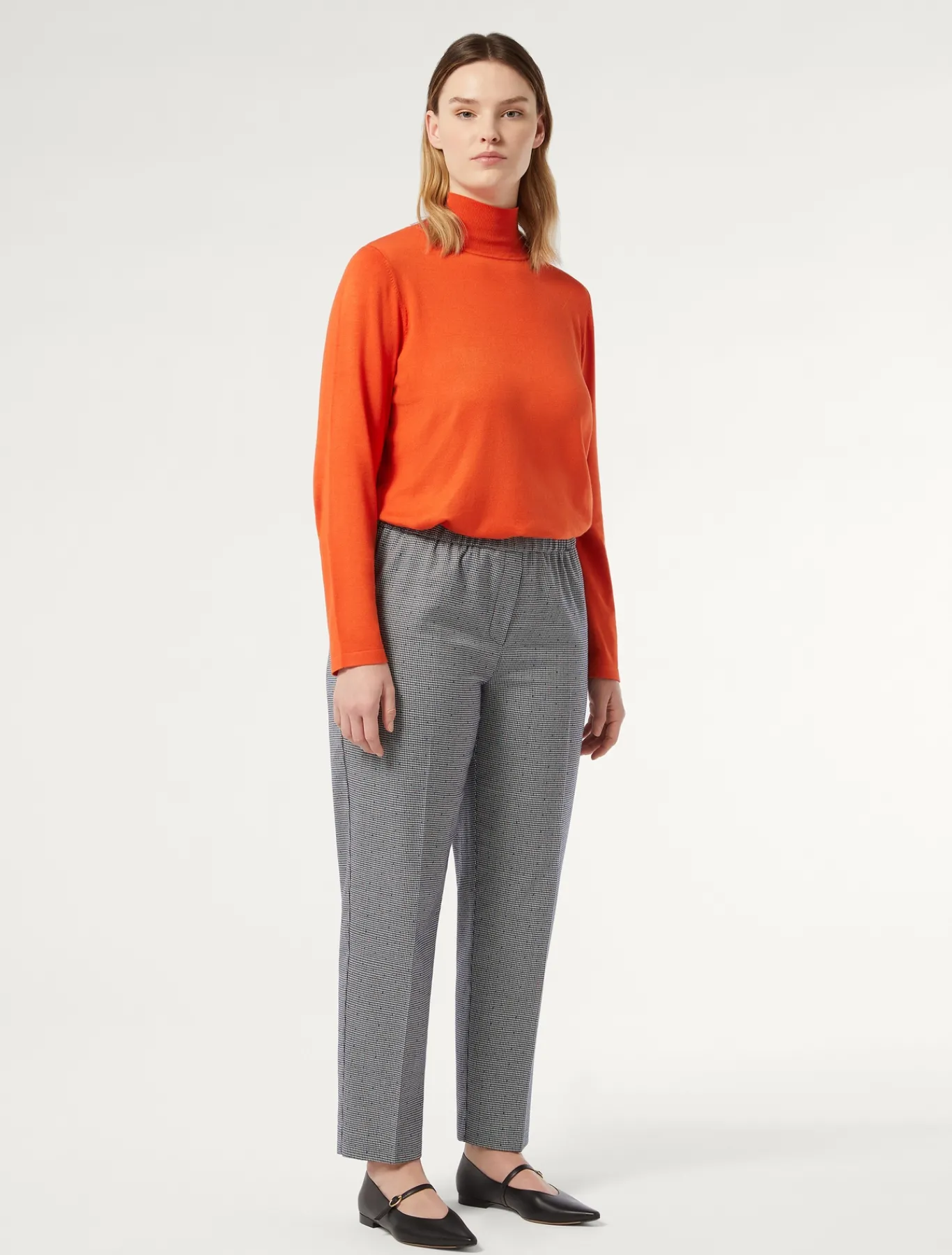 Marina Rinaldi Pantalon en tissu teint en fil BLEUMARINE Sale