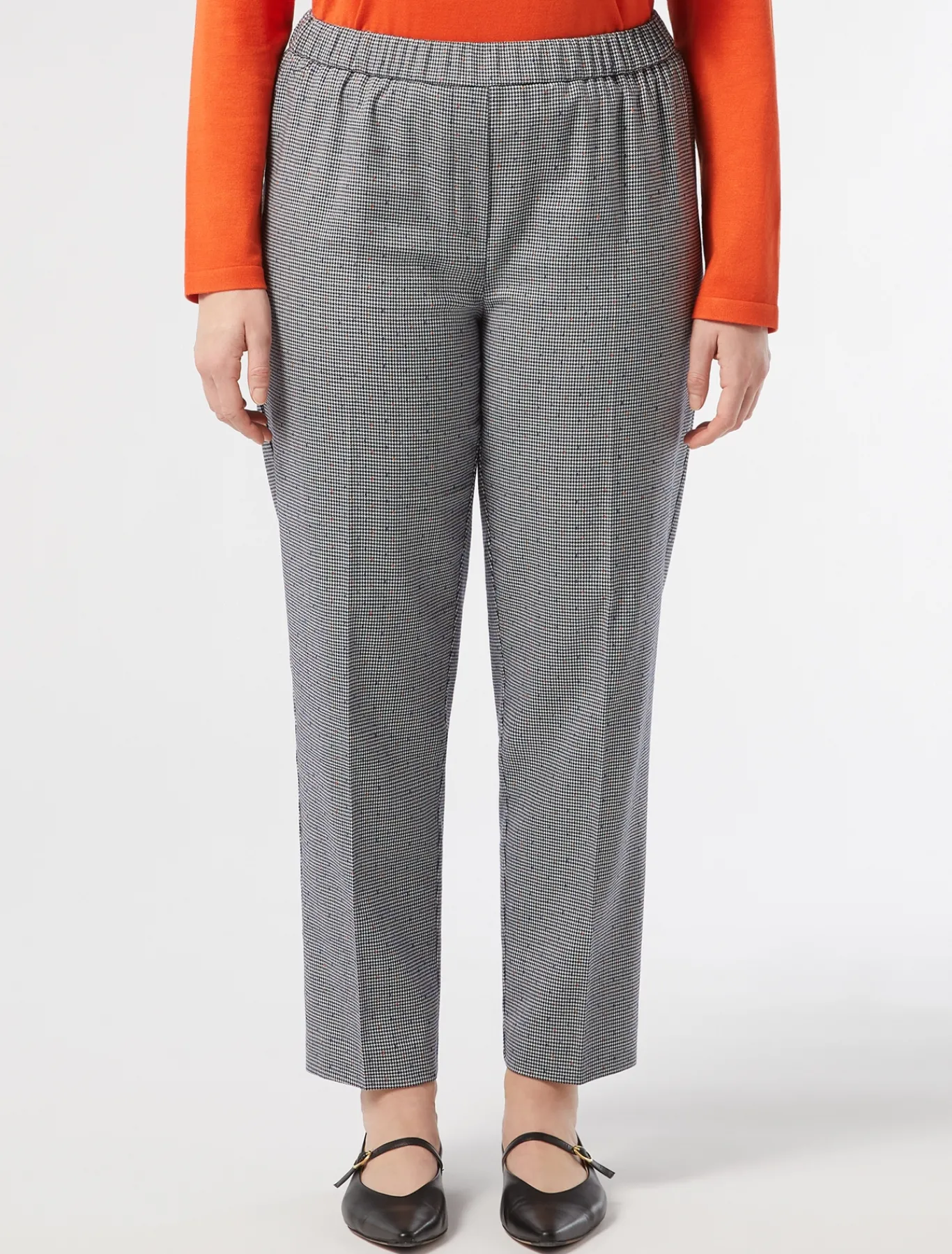 Marina Rinaldi Pantalon en tissu teint en fil BLEUMARINE Sale