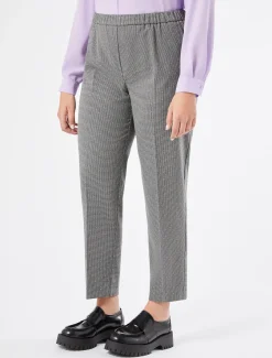 Marina Rinaldi Pantalon en tissu teint en fil GRISBLEU New