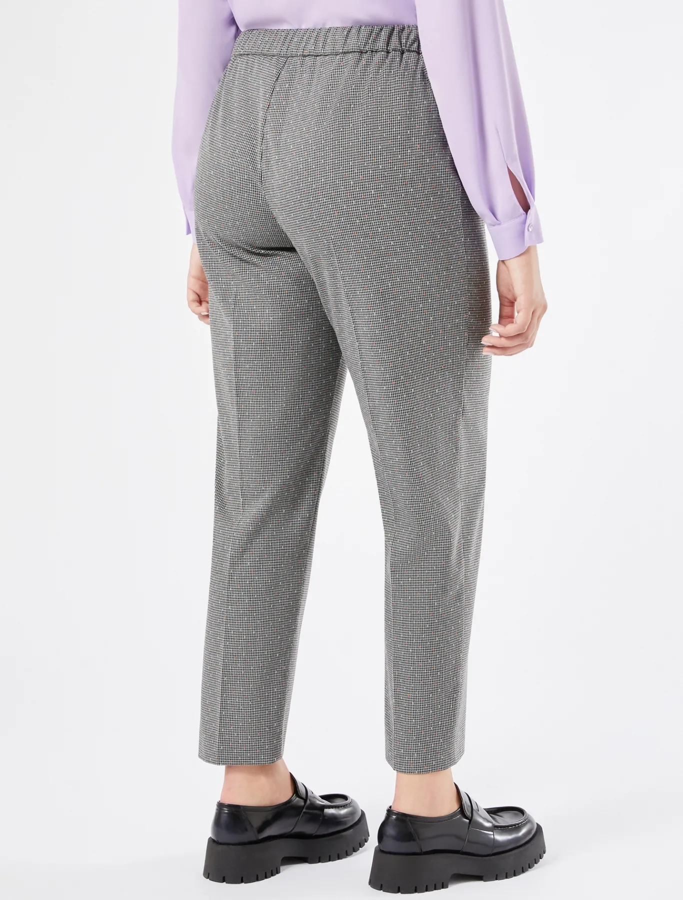 Marina Rinaldi Pantalon en tissu teint en fil GRISBLEU New