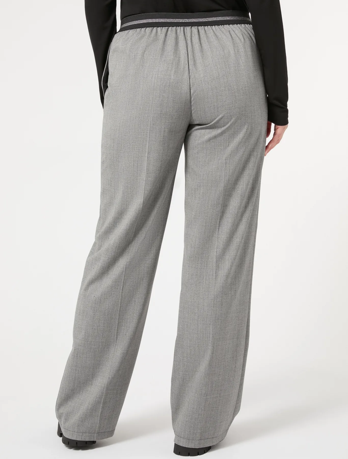 Marina Rinaldi Pantalon en tissu teint en fil et lurex NOIR Outlet