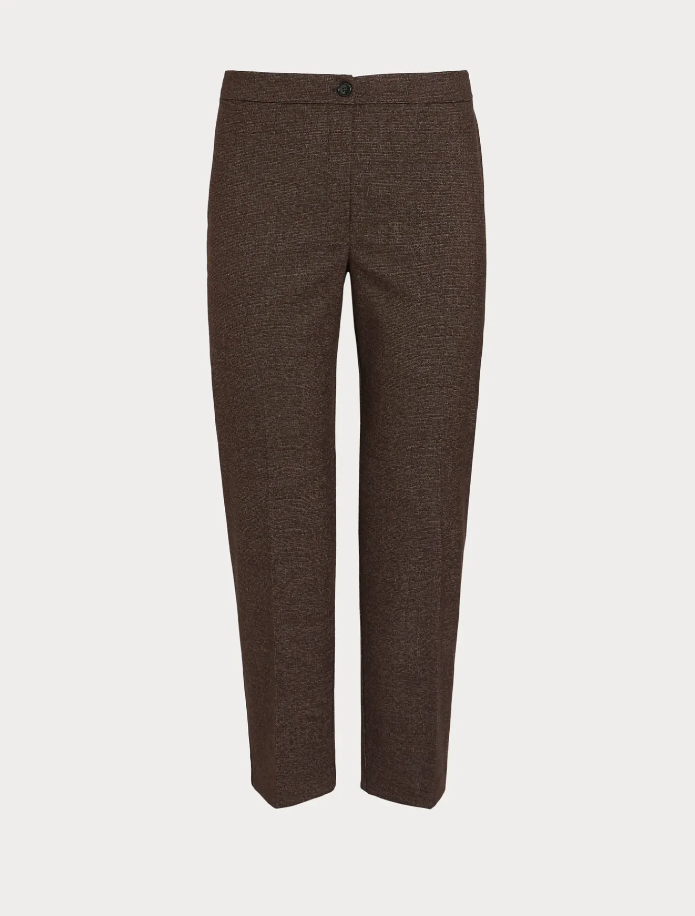 Marina Rinaldi Pantalon en tissu teint en fil et viscose MARRONFONCE Fashion