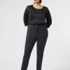 Marina Rinaldi Pantalon en toile de coton BLEUNUIT Fashion