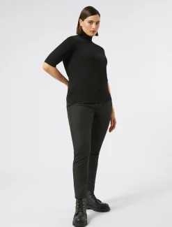 Marina Rinaldi Pantalon en toile de coton NOIR New