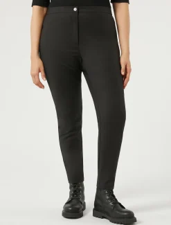 Marina Rinaldi Pantalon en toile de coton NOIR New