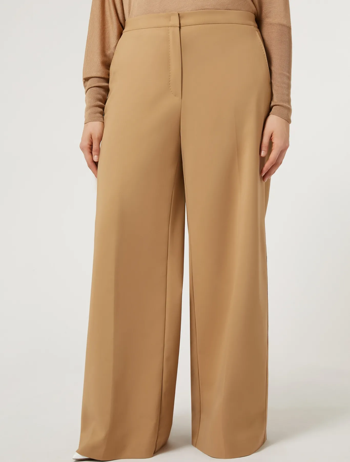 Marina Rinaldi Pantalon en toile de coton mélangé OR New