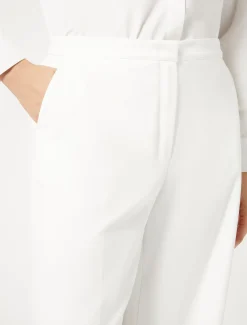 Marina Rinaldi Pantalon en toile de coton mélangé BLANC Hot