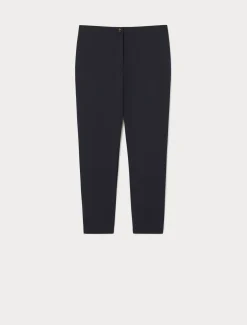 Marina Rinaldi Pantalon en toile de coton BLEUNUIT Fashion