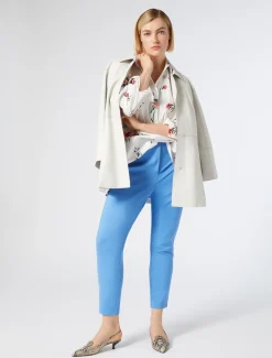 Marina Rinaldi Pantalon en toile de coton AZURE Hot