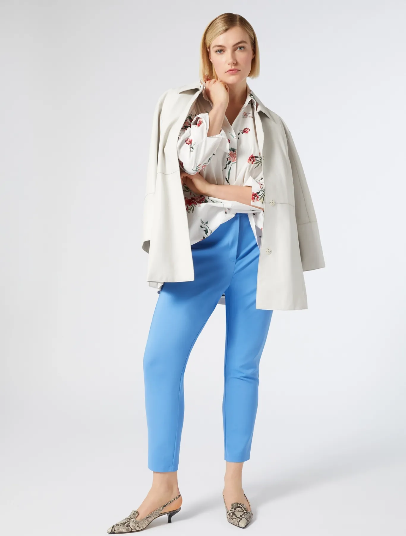 Marina Rinaldi Pantalon en toile de coton AZURE Hot