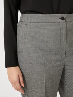 Marina Rinaldi Pantalon en toile de laine NOIR Discount