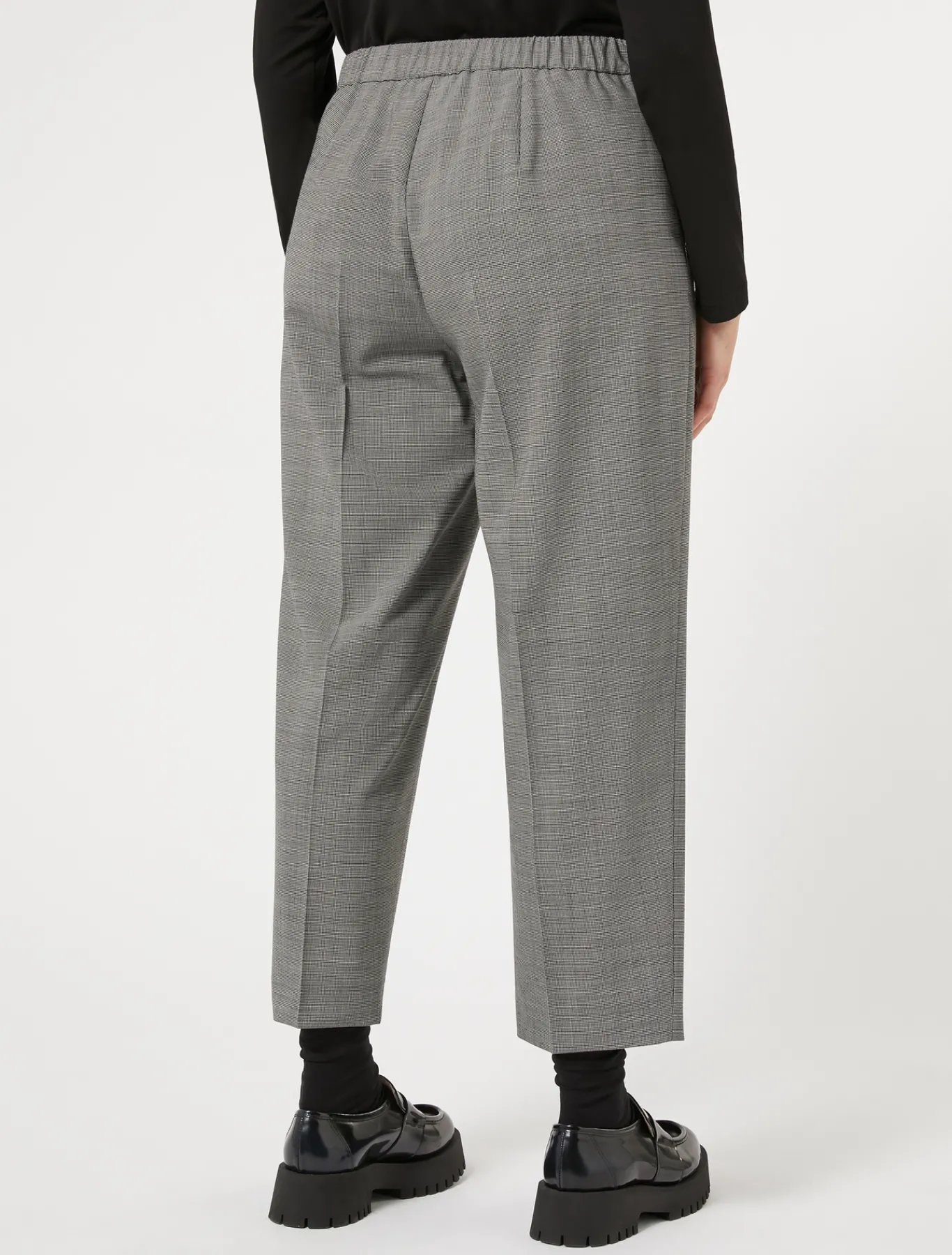 Marina Rinaldi Pantalon en toile de laine NOIR Discount