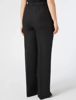 Marina Rinaldi Pantalon en toile de lin NOIR New