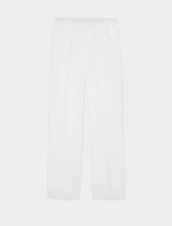Marina Rinaldi Pantalon en toile de lin BLANCNEUTRE Discount