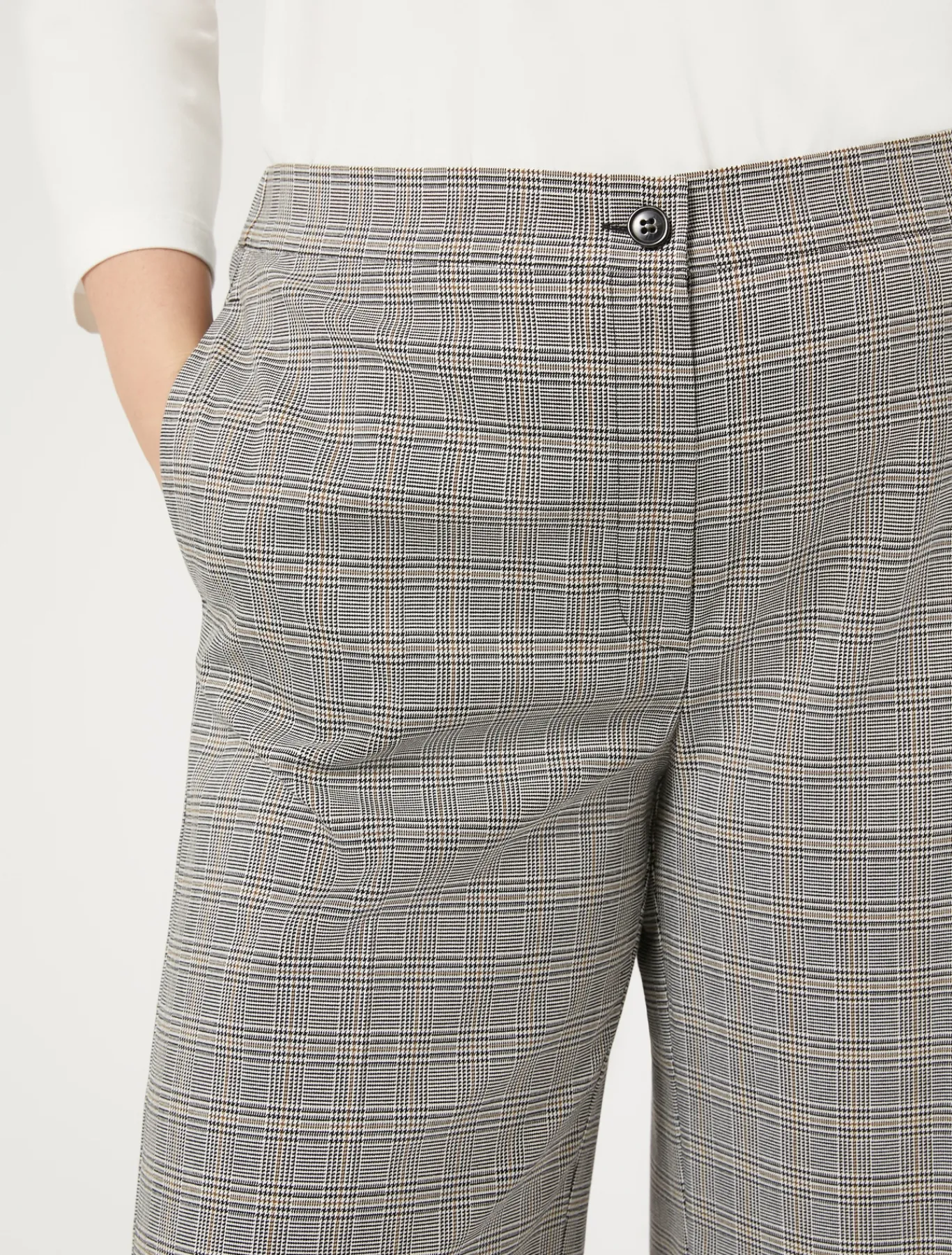 Marina Rinaldi Pantalon en toile de viscose NOIR Outlet