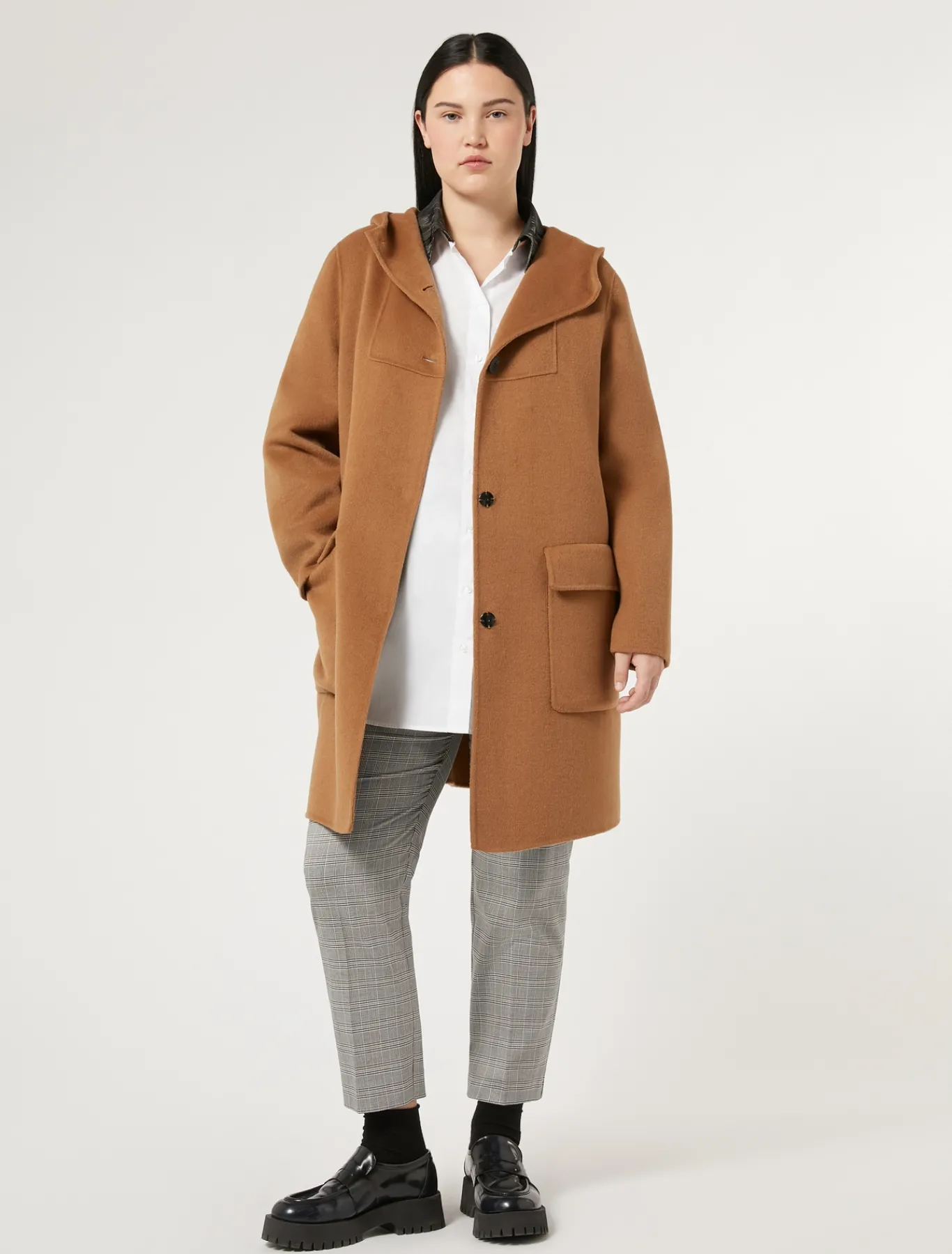 Marina Rinaldi Pantalon en toile technique et viscose NOIR Hot