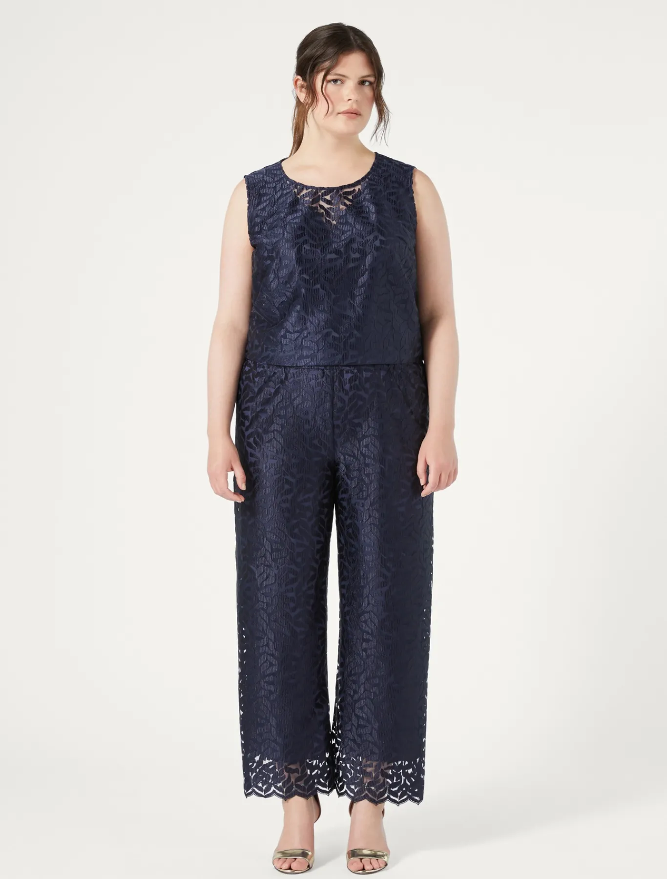 Marina Rinaldi Pantalon en tulle brodé BLEUMARINE Discount