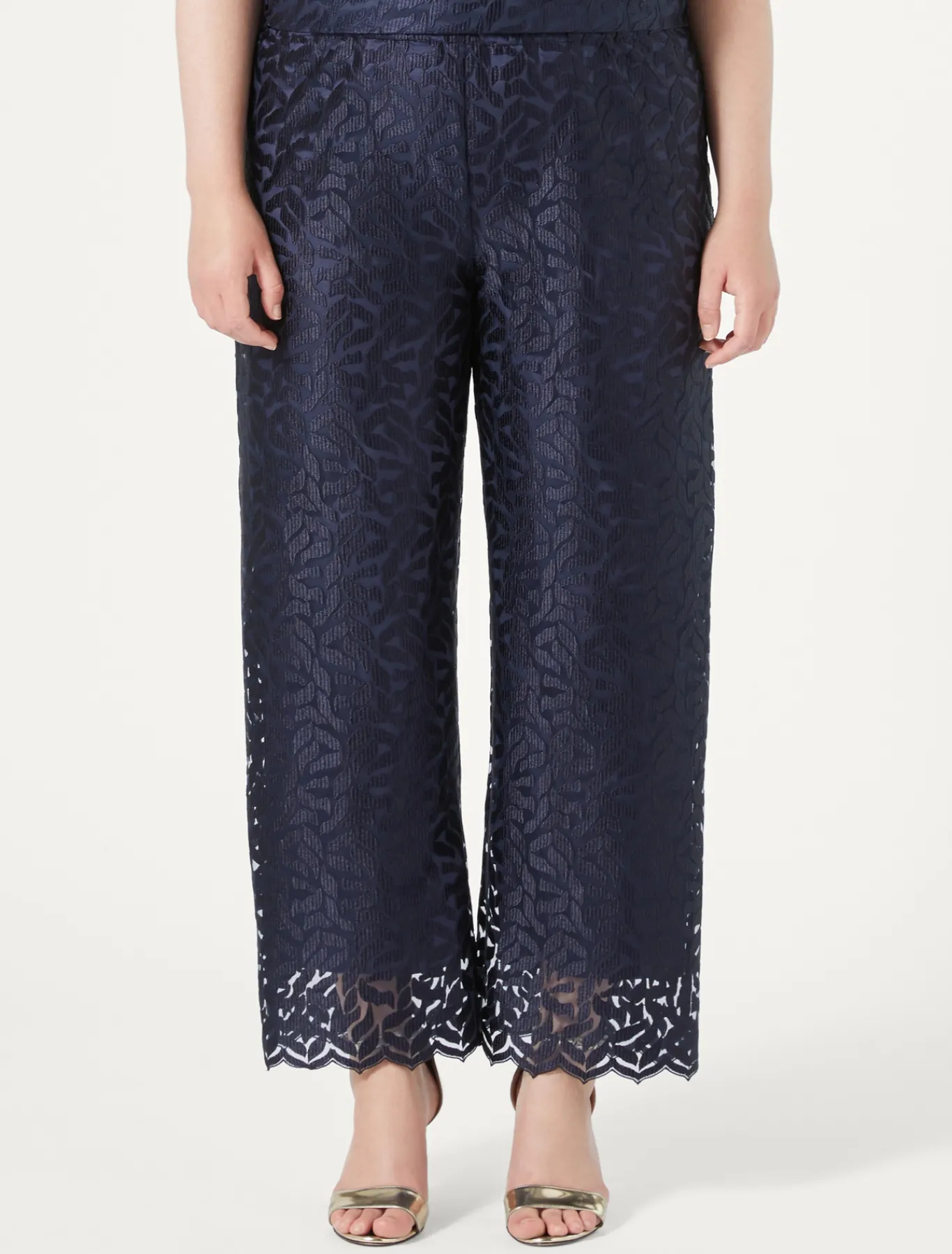 Marina Rinaldi Pantalon en tulle brodé BLEUMARINE Discount